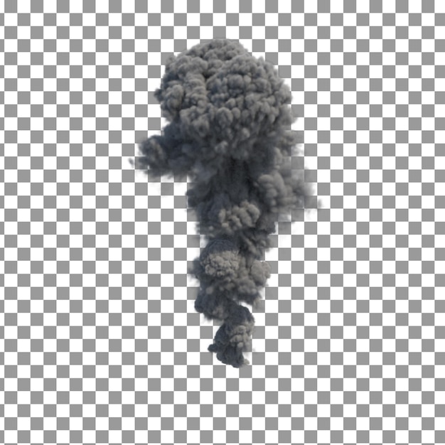 PSD psd 3d smoke on isolated and transparent background