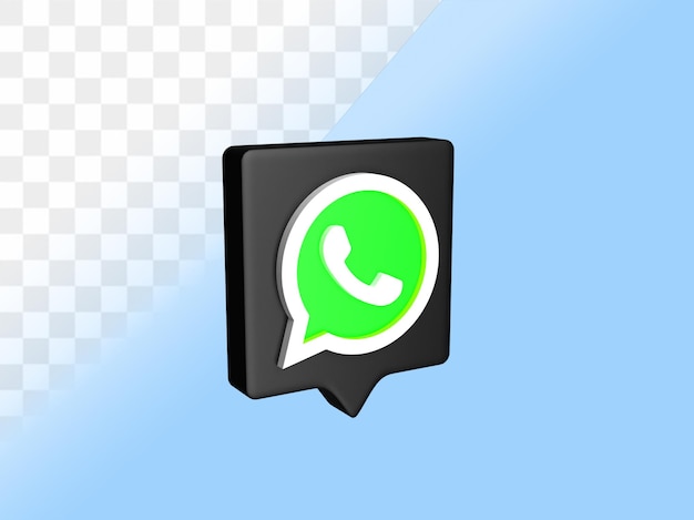 PSD 3d значок социальных сетей WhatsApp