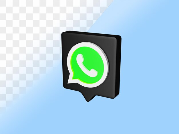 PSD psd 3d social media icon whatsapp