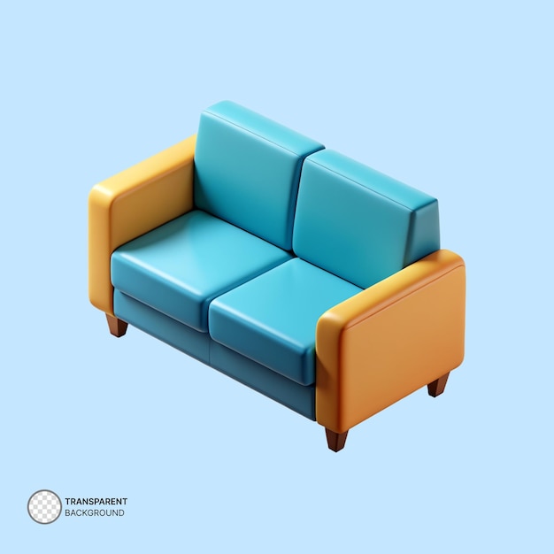 PSD psd 3d sofa icon render illustration