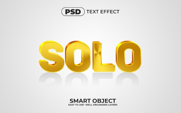 PSD psd 3d solo psd стиль текстовых эффектов редактируемый