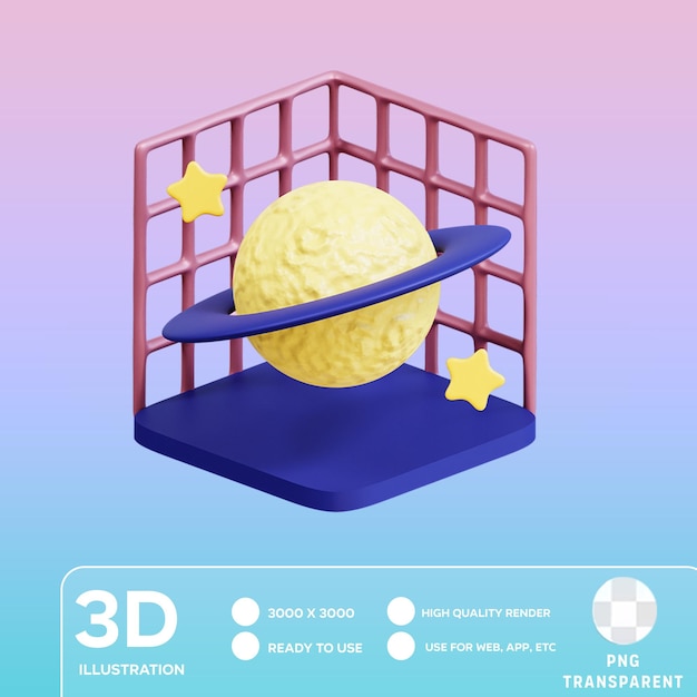 PSD psd 3d space 3d illustration