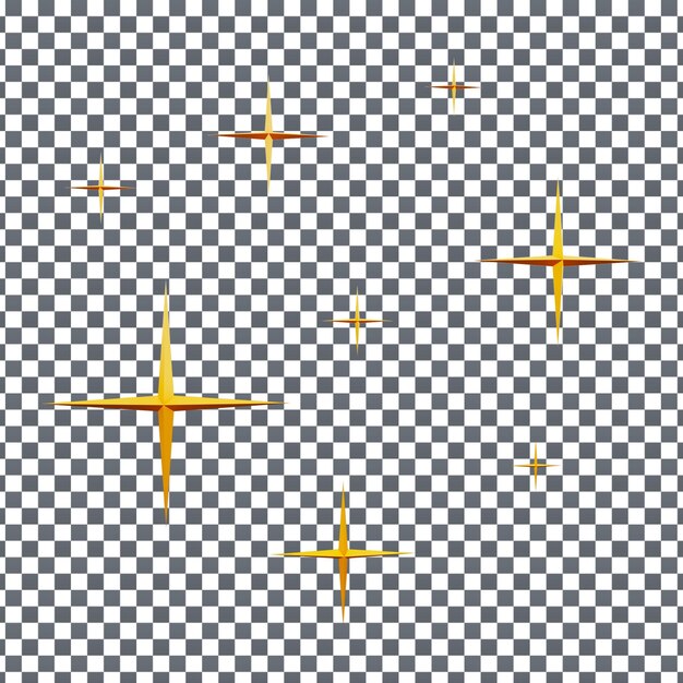 Psd 3d sprankelend pictogram op geïsoleerde en transparante achtergrond