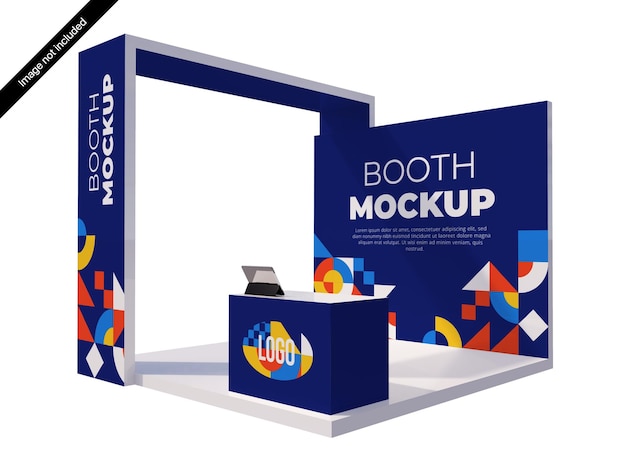 PSD 3D Stand Wydarzenie Wystawy Mockup Szablon