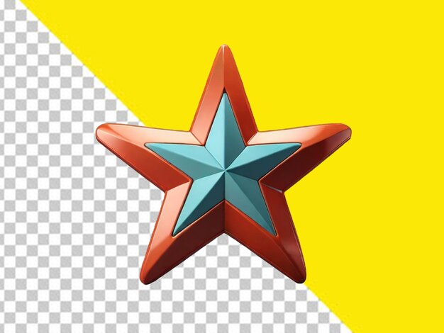 Psd of a 3d star on a transparent background