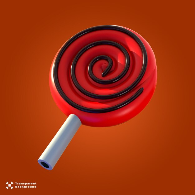 Psd 3d swirl lollipop icon