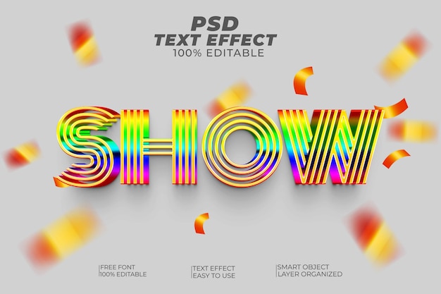 Psd 3d text style effect