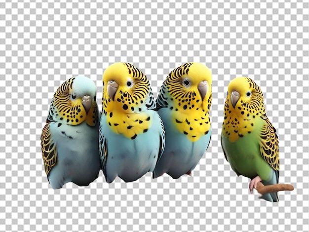 PSD psd of a 3d three budgies are in the roost