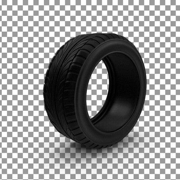 PSD psd 3d tire icon on isolated and transparent background