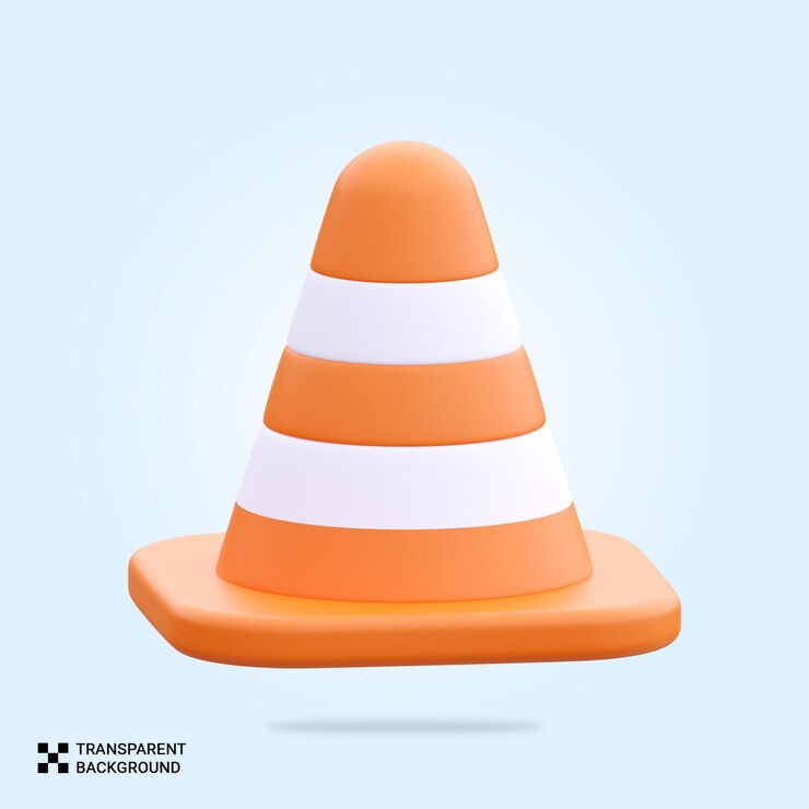PSD psd 3d trafik konisi simgesi oluşturma