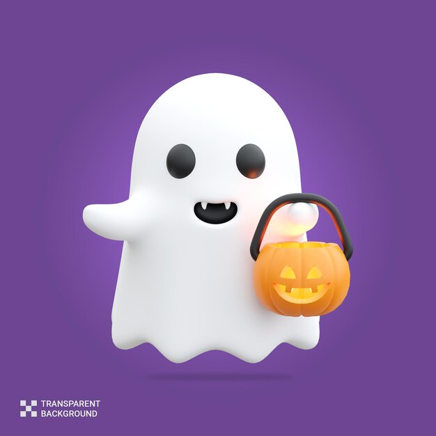 Psd 3d trick or treat icon