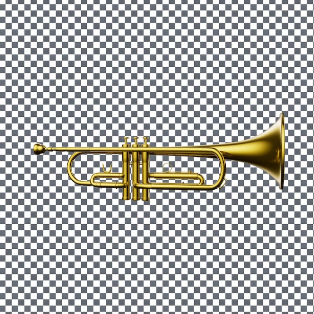 PSD psd 3d trombone icona su sfondo isolato e trasparente