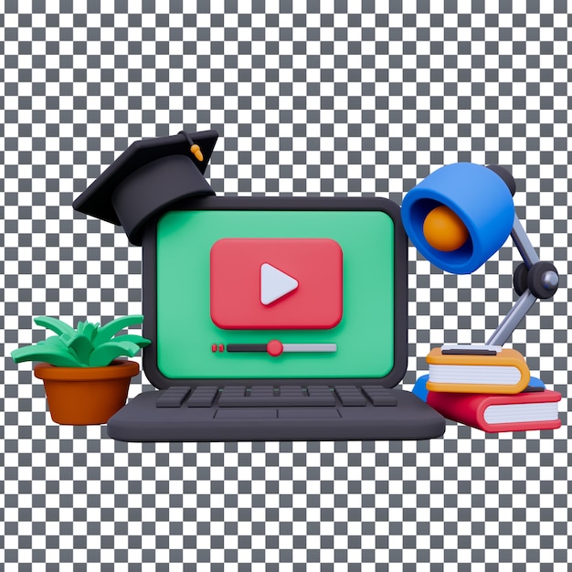 psd 3d web template icon on isolated and transparent background