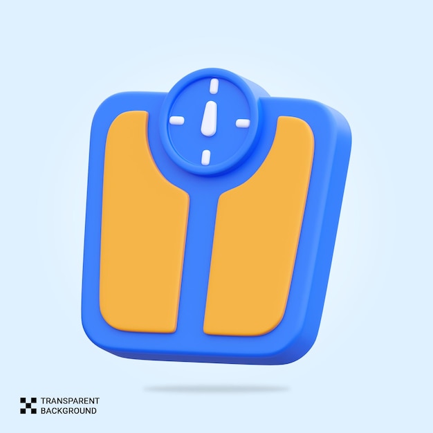 Psd 3d weight scale icon