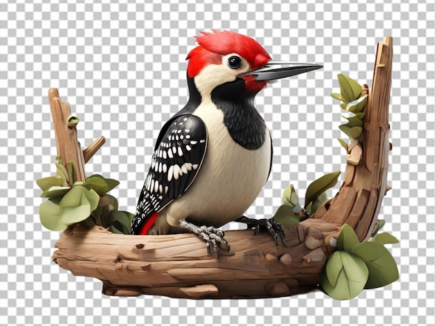 PSD psd of a 3d woodpecker