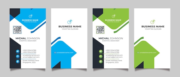 PSD psd 4 color modern and clean professional business card templa