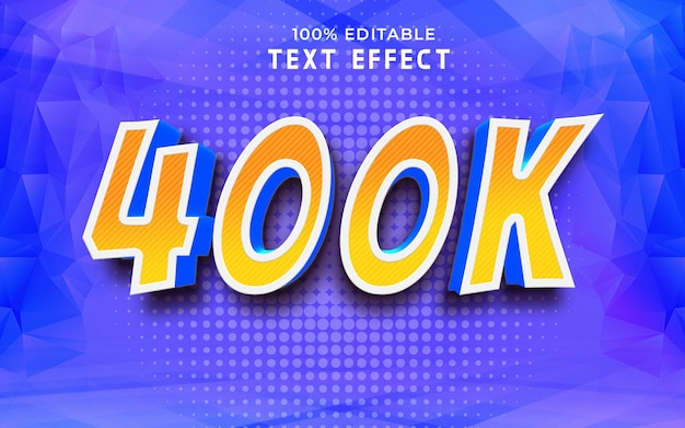 psd 400k 3d editable text effect template