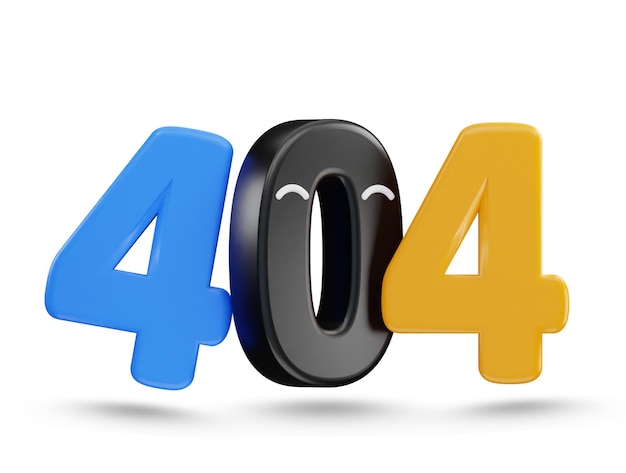 psd 404 page not found error icon 3d rendering vector illustration