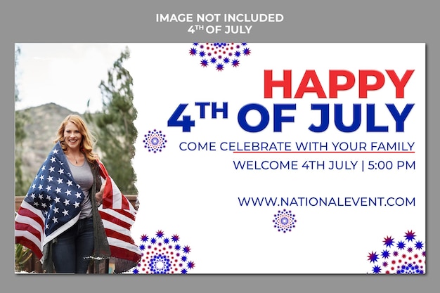 Psd 4th of july template design
