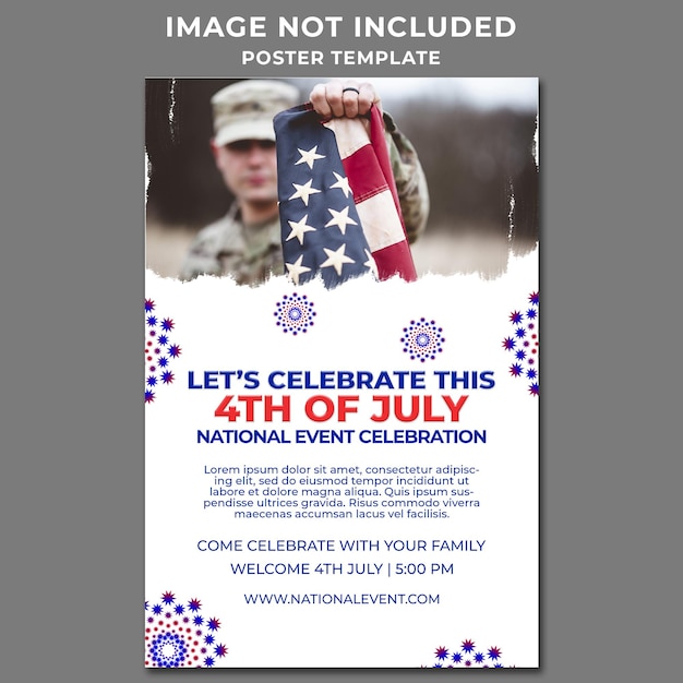 PSD psd 4th of july template design