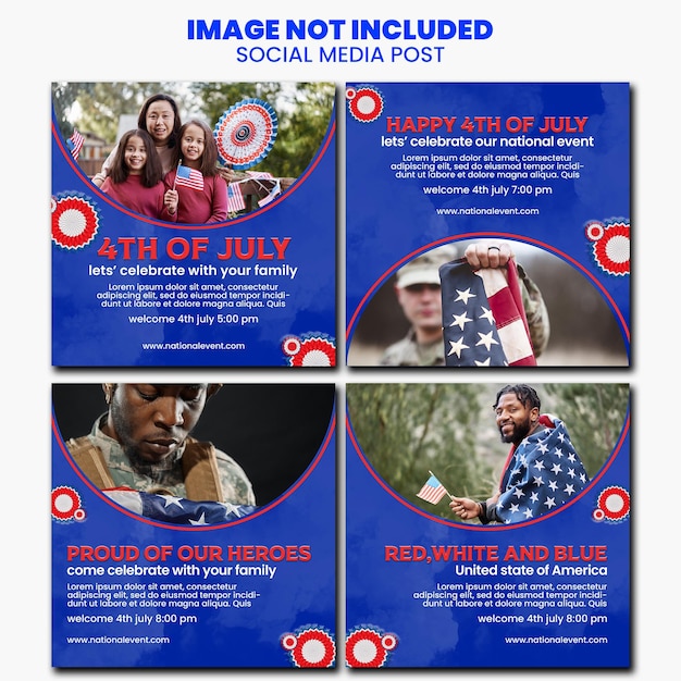 PSD psd 4th of july template design