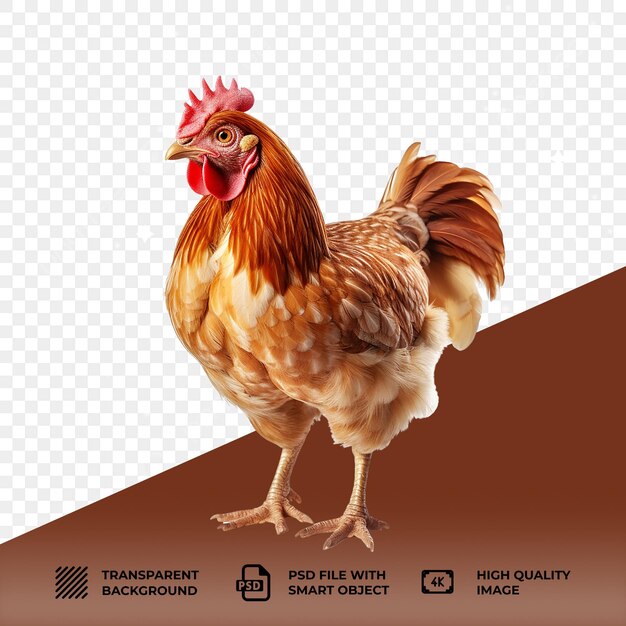 PSD psd a chicken isolated on transparent background