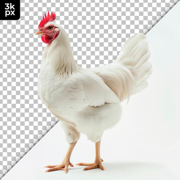 PSD psd курица с красной головой изолирована на прозрачном фоне