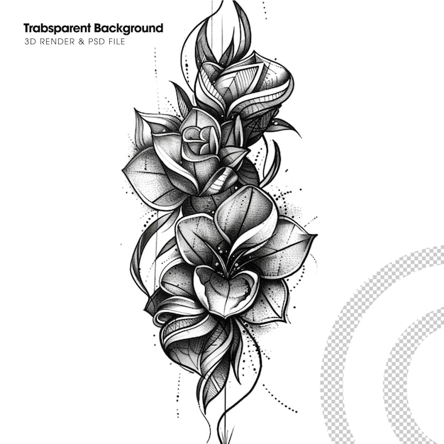 PSD psd геометрический цветок этнический элемент дизайна икона изолированная иллюстрация