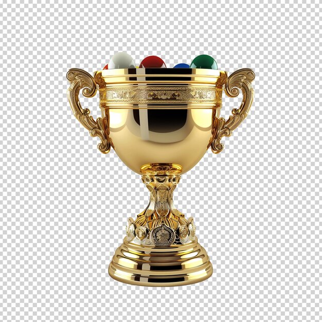 PSD psd a golden trophy isolated on a transparent background png file format