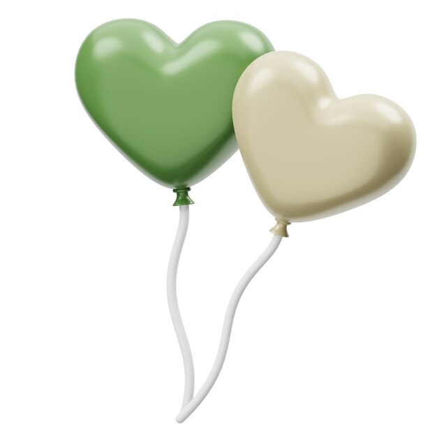 Psd воздушный шар в форме сердца на свадьбу