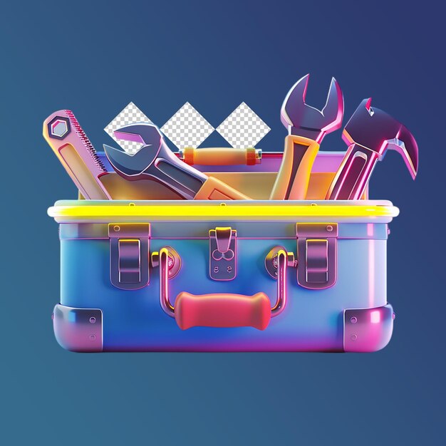 PSD psd a toolbox 3d render izolowany