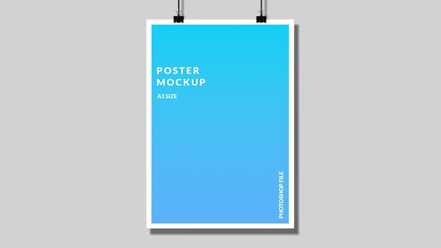 PSD psd a3 poster mockup