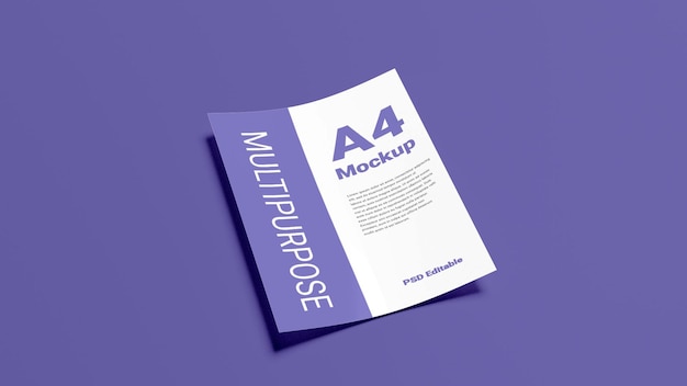 PSD a4 flyer mockup