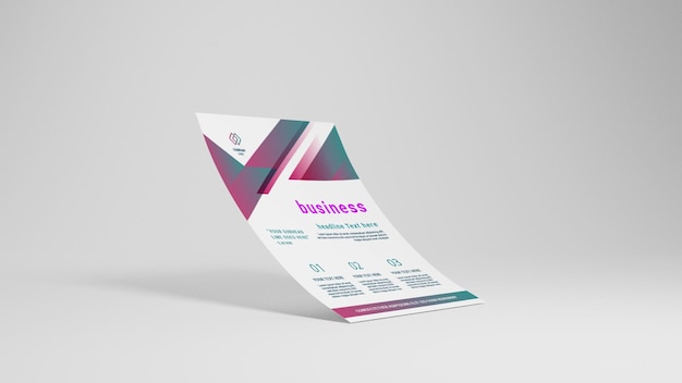 psd a4 flyer mockup