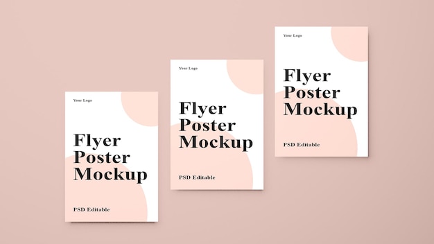 PSD a4 flyer poster mockup