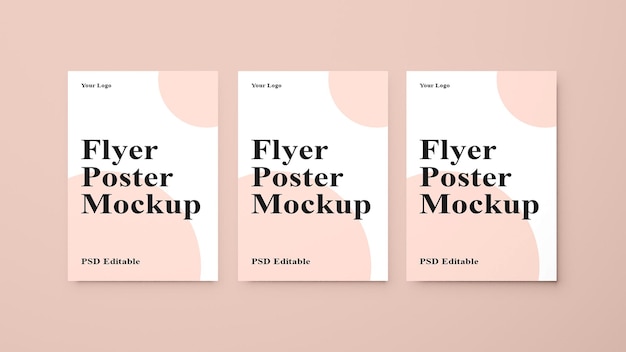 PSD a4 flyer poster mockup