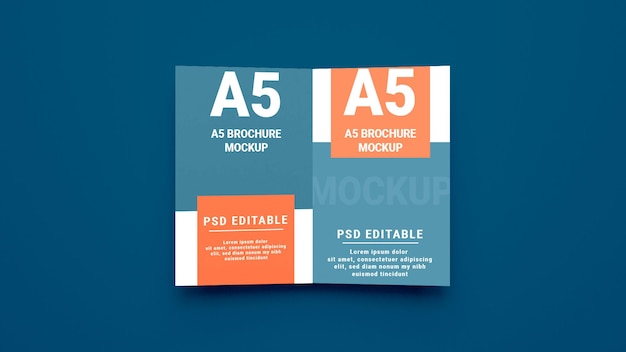 PSD a5 brochure mockup