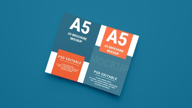 Psd a5 brochure mockup