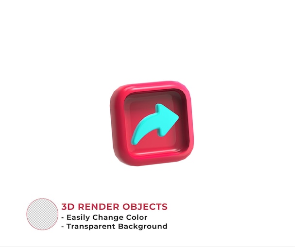 Psd-aandeelpictogram 3d render