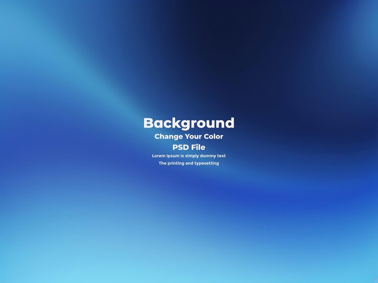PSD 추상 파란색 그라디언트 배경 빈 파란색 텍스처