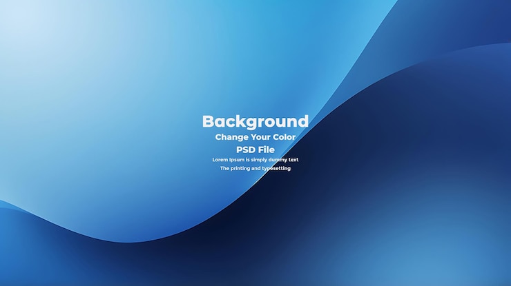 PSD psd abstract blue gradient background empty blue texture