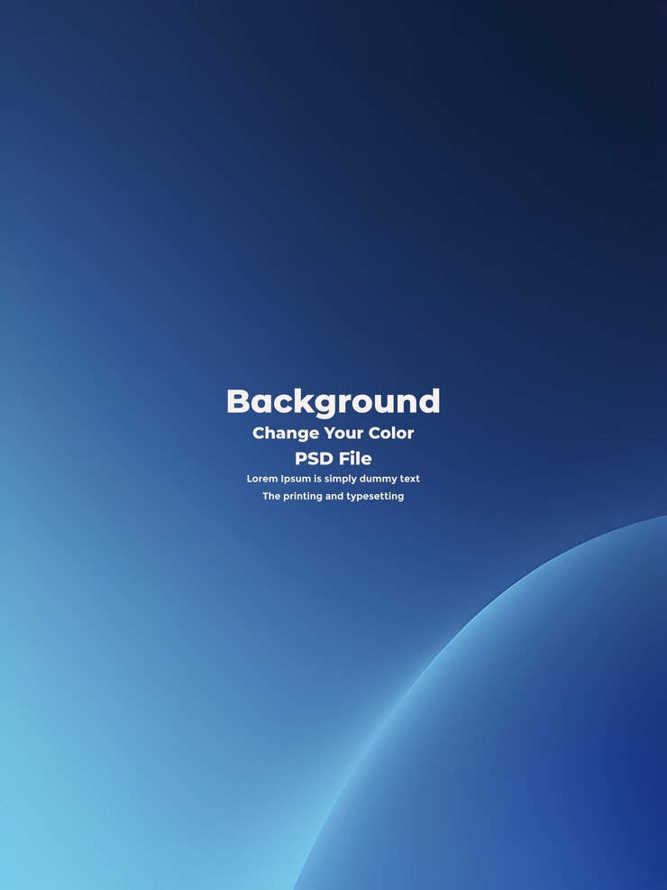 PSD 추상 파란색 그라디언트 배경 빈 파란색 텍스처