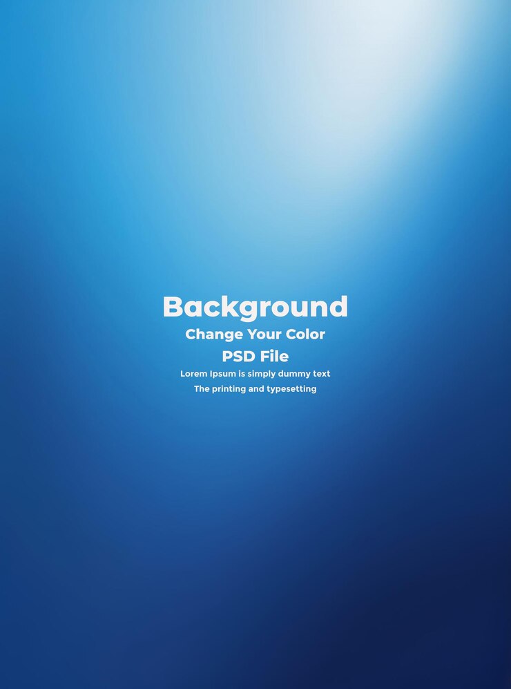 PSD 추상 파란색 그라디언트 배경 빈 파란색 텍스처