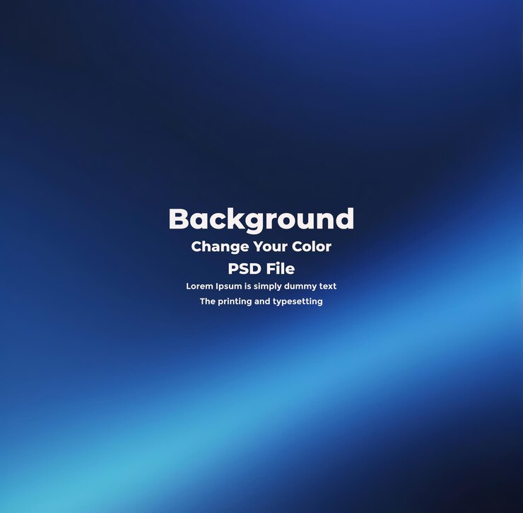 PSD 추상 파란색 그라디언트 배경 빈 파란색 텍스처