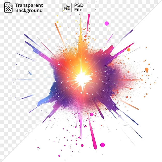 PSD psd abstract color burst vector symbol prism splashing from the center