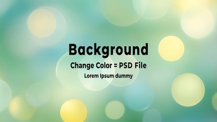 PSD psd abstract defocused nature blur spring background with green and yellow bokeh