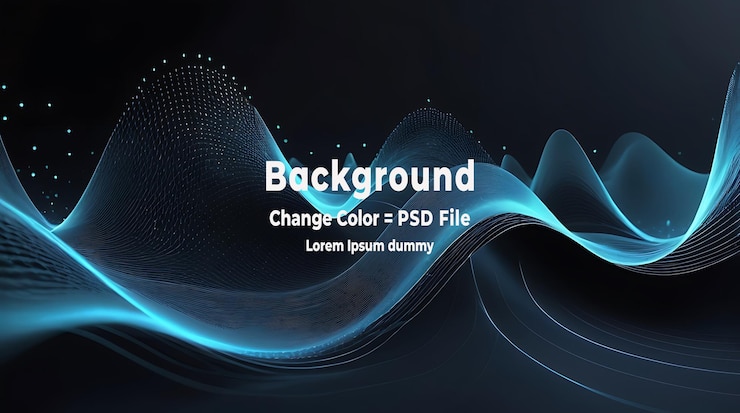 PSD psd abstract digital wave of particles futuristic point wave technology background