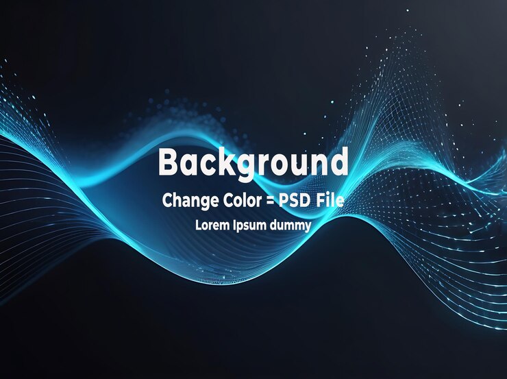PSD psd abstract digital wave of particles futuristic point wave technology background
