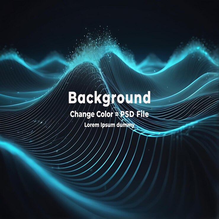 PSD psd abstract digital wave of particles futuristic point wave technology background