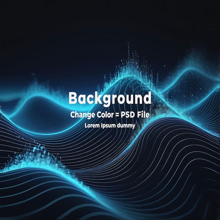 PSD psd abstract digital wave of particles futuristic point wave technology background